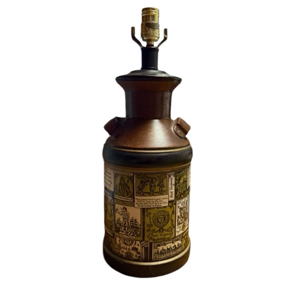 Vintage~1950s~Table Lamp~Tobacco Advertisement ~This Indian Weed Is Good Indeed